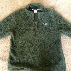 Pink green sheep material sweater